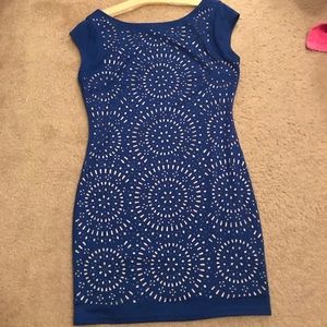 Blue and cream dress size medium